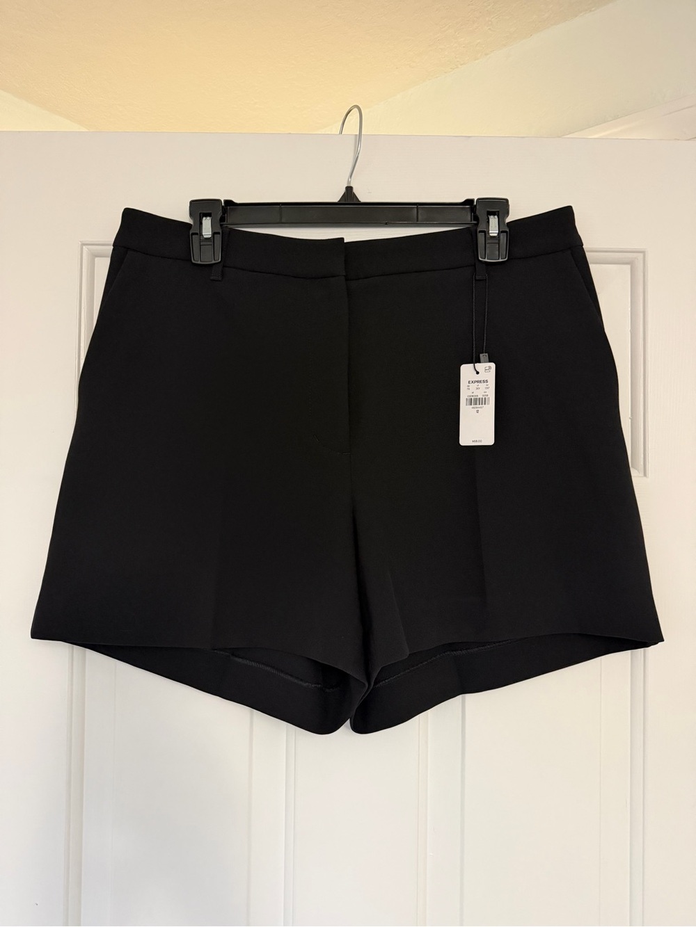 Express Black High-Waist Tailored Shorts